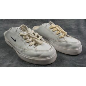 Vintage Nike Shoes Womens Size 8.5‎ White Leather Platform Sneakers Mules Y2K